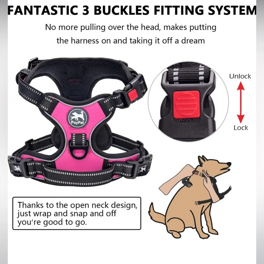 No more pulling hardness for small dog , soft padded handle